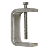 BIRD BARRIER Girder Clamp: Girder Clamp, Stainless Steel, Silver, 3 in Overall Lg, 3 in Dp, 10 PK (MPN nb-gc00)
