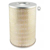 Engine air filter with round-oval shape and axial seal. Inside diameter of 5/8 in. Designed for Agco vehicles. Used in agricultural and off-road equipment to filter combustion air