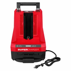 Single-port charger for 72V DC batteries. Accepts 120V AC input and charges one 72V battery at a time. An 8 Ah battery reaches full charge in one hour. Suitable for recharging batteries used in cordless power tools and equipment.