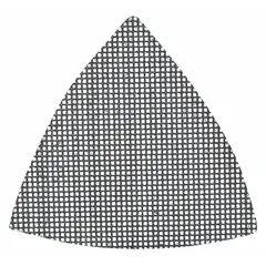 Set of five 3/8-inch-wide sanding sheets with 80 grit silicon carbide abrasive. Designed for oscillating multi-tools, these sheets are suited for detail sanding on wood, metal, and painted surfaces in tight areas such as corners, trim, and between studs.