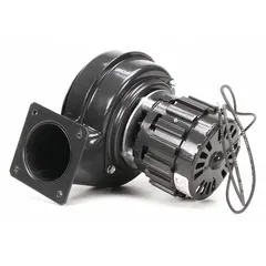 This blower assembly is a replacement part for Cres Cor ovens. It circulates air within the oven cavity to promote even heat distribution during cooking or holding operations. Suitable for use in commercial kitchen environments.