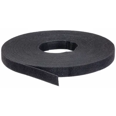 VELCRO BRAND Perforated Back to Back Strap: 75 ft Lg, 0.75 in Wd, 50 lb Tensile Strength - Perforated Hook-and-Loop Cable Tie Strips