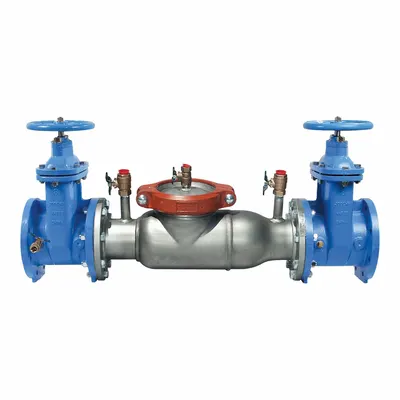 Watts Double Check Valve Assembly: 774, 2 1/2 in Pipe Size, Flange x Flange, 37 in Overall Lg - Watts Double Check Backflow Preventers