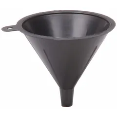 This spout funnel is made of polypropylene and has a 2 fl oz fluid capacity. It measures 2 3/8 in overall diameter and 2 5/8 in overall height. Suitable for transferring small volumes of liquids into tight openings in automotive, industrial, and laboratory settings.
