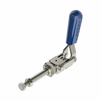 JERGENS Straight-Line Toggle Clamp: Through-Hole Base Mounting, Std Vertical Handle - Standard Straight-Line Toggle Clamps