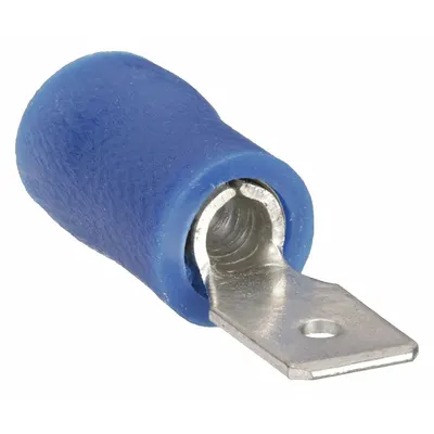 OEM Wire Disconnect: Male Tab, Blue, Vinyl, Partial Coverage - Partially Insulated Quick Disconnects