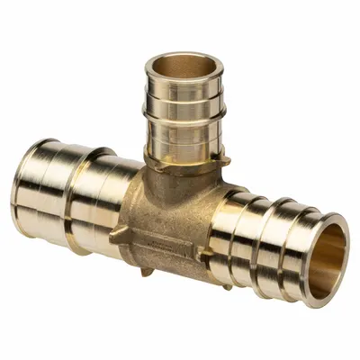 ZURN QET765GX Expansion Brass Barbed Tee, 1 1/2 in ID - Expansion Brass Barbed Tube Fittings