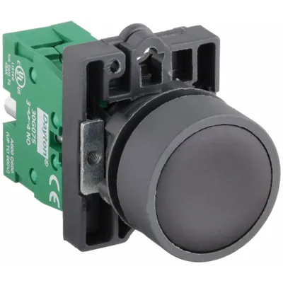 Dayton Flush Push Button Operator: Non-Illuminated, Flush Profile, Non-Metallic - Flush-Mount Push Buttons