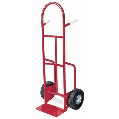 Dayton General Purpose Hand Truck: 650 lb, Dual-Pin Handle, Red, Steel, Pneumatic - General Purpose Hand Trucks