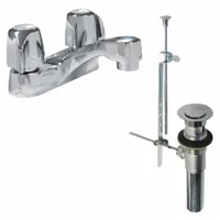 Handle: Gerber, 3-Wing Canopy Handle, Use with Hot/Cold Water Temp, Brass, Chrome Finish (MPN 43-432)