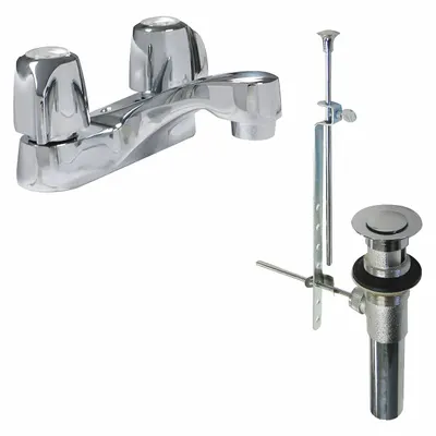 KISSLER Handle: Gerber, 3-Wing Canopy Handle, Use with Hot/Cold Water Temp, Brass - Knob Faucet Handles