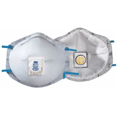 3M 8577 P95 Respirator with Exhalation Valve & Nuisance Odor Removal - P95 Respirators with Exhalation Valve & Nuisance Odor Removal