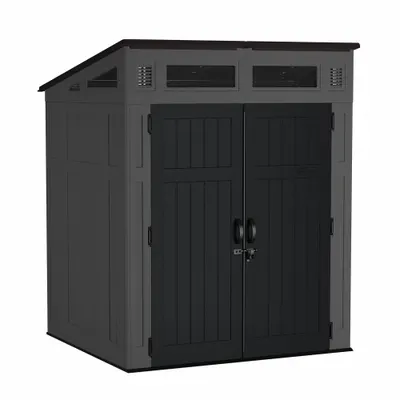 SUNCAST Plastic Single-Slope Roof Storage Shed - Plastic with Single-Slope Roof