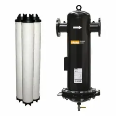 Replacement coalescing filter element for compressed air and gas filtration systems. Features 1-micron Borosilicate Glass Nanofibre media for removal of oil aerosols and fine particulates. Suitable for industrial pneumatic and process gas applications.