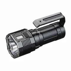 This rechargeable handheld lantern delivers up to 21,000 lumens with a maximum beam distance of 3,560 feet and a runtime of 3 hours at maximum brightness. It includes the ARB-L56-4000 battery pack and is suitable for high-intensity lighting needs in industrial, outdoor, and emergency settings.