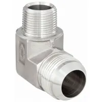 Hydraulic Hose Adapter: 3/4"-14 Thread Size, 3/4 in x 1 in Fitting Size, Male x Male, NPTF x JIC (MPN 2024-12-16SS)