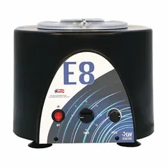 This universal benchtop centrifuge features an analog display and variable speed control up to 3,500 RPM. It accommodates 8 x 75 mm capillary tubes and is intended for use with fecal tubes in clinical or laboratory settings. The unit operates on 110V power and is non-programmable and non-refrigerated.