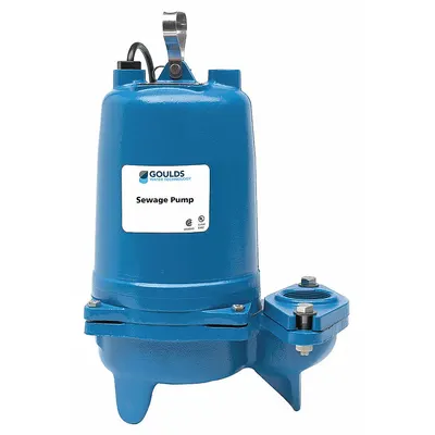 GOULDS Sewage Ejector Pump: Cast Iron, Single Phase, 2 hp, 230V AC - General Purpose Sewage Ejector Pumps