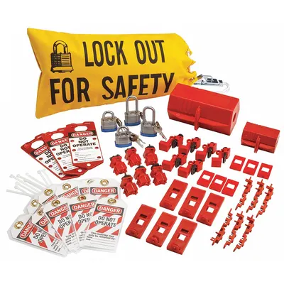 CONDOR Portable Lockout Kit: Keyed Different Padlocks - Portable Electrical Lockout Kits