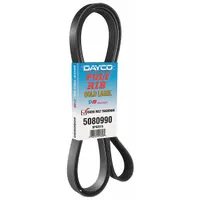 V-ribbed serpentine belt with K belt trade size and aramid reinforcing cord. Effective length 47 1/16 in. Designed for driving engine accessories such as alternators, water pumps, and power steering pumps in automotive and industrial applications