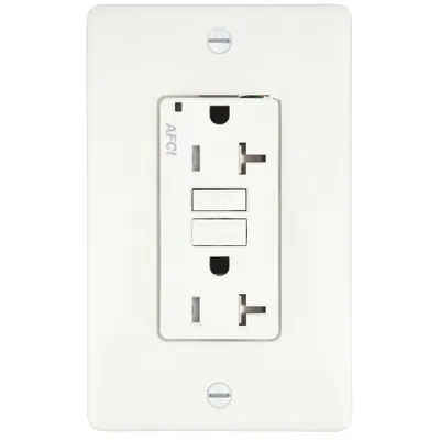HUBBELL Receptacle: Duplex, 5-20, White, 125V AC, 20 A, 2 Pole / 3 Wire (MPN AFR20TRW) - General Purpose Receptacles
