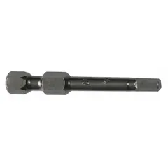 Metric hex impact bit with 2 mm hex head size, standard hex drive, and impact-rated construction. Suitable for driving fasteners in high-torque applications using impact drivers. Sold in a 5-pack.