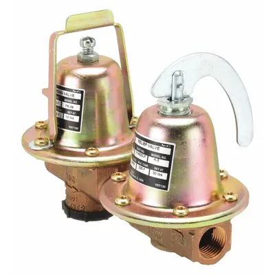BELL & GOSSETT Water Pressure Reducing Valve: Brass, 12 psi Factory Set Pressure - ASME Section IV Combination Pressure Relief & Regulator Valves