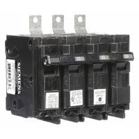 This B Series bolt-on miniature circuit breaker is rated 30 A at 120/240V AC, three-phase, three poles, with a shunt trip. It has a maximum AIR rating of 65kA at 240V AC and is designed for use with Siemens P1 panelboards. Suitable for protecting electrical circuits from overloads and short circuits in commercial and industrial applications