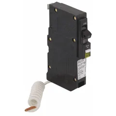 Single-pole, 15 A plug-in miniature circuit breaker for 120V AC circuits. Part of the QO Series, rated 22kA at 120/240V AC. Designed for overcurrent protection in QO Load Centers and NQ Panelboards.
