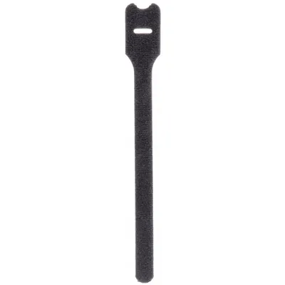 PANDUIT Hook-and-Loop Cable Tie: 8 in Lg, 1.91 in, 0.5 in Wd, Nylon, Black - Plenum Rated Hook-and-Loop Cable Ties