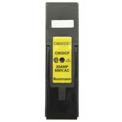 1-pole finger-safe fuse block rated 690 V AC. DIN rail mounting with screw termination. Accepts British and IEC fuses for overcurrent protection in industrial control panels and power distribution systems.