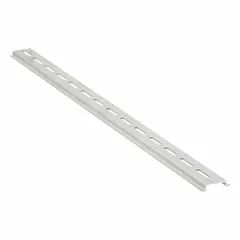 DIN-rail mounting track, 35 mm width, 500 mm length, for front mounting of relay sockets and other control components in industrial control panels. Provides a standardized platform for organizing electrical devices.