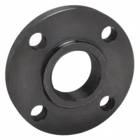 This socket weld steel pipe flange features a raised face and is rated Class 150 with a maximum operating pressure of 150 psi. It is used to connect steel pipes in fluid systems, commonly in industrial piping for water, oil, and gas applications