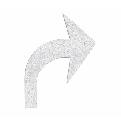RAE Preformed Thermoplastic Right Turn Arrow Pavement Marking - Pavement Pre-Determined Messages