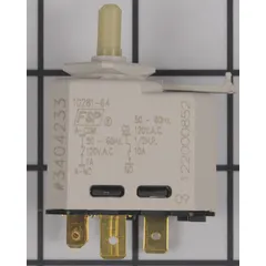OEM replacement push-to-start switch for Whirlpool washing machines and dryers. When pressed, it initiates the appliance cycle, restoring original start functionality. Suitable for use in residential laundry equipment.