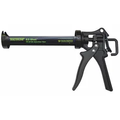This steel caulking gun-style dye injector assembly is designed for injecting A/C dye into automotive air conditioning systems to assist in leak detection. It is a single-piece tool intended for use with the same assembly type.