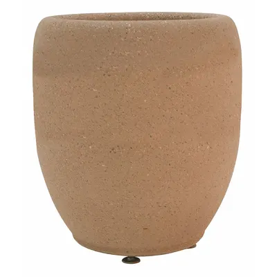 WAUSAU TILE Round Planter Bollard, Beige, 25 in Height - Round Planter Bollards