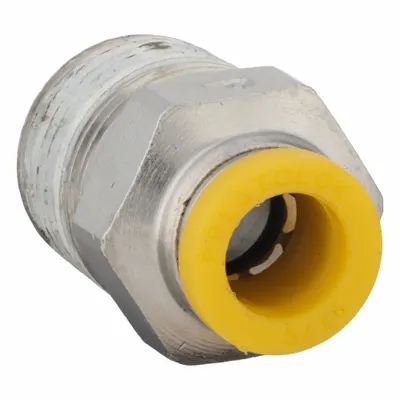 PARKER Push-to-Connect x BSPT Adapter - Nickel-Plated Brass Tube Fittings