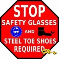 Floor Sign: Vinyl, Adhesive Sign Mounting, 16 in x 16 in x 0.03 in Nominal Sign Size, 30 mil Thick (MPN STPsgstr16)