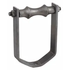 Single rod pipe roller designed to support and guide 6 in pipe in industrial piping systems. Features a cast iron roller with 7 1/8 in length and a load capacity of 780 lb. Suitable for use in plant construction, oil and gas, and water treatment applications.