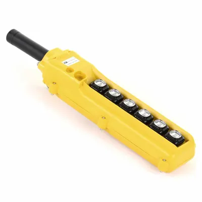 KH INDUSTRIES Pendant Control Station: (6) Push Buttons, 1NO, No Legend, NEMA 4/4X - Push-Button Pendants