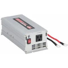 The TUNDRA M600 is a modified sine wave inverter that converts 12V DC input to 120V AC output at 60 Hz. It delivers 600 W continuous power through a single outlet and features terminal blocks for DC connection. Suitable for powering tools, equipment, and controls in mobile workshops, field service, and backup power applications where modified sine wave is acceptable.