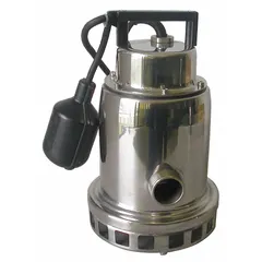 This submersible sump pump is designed for removing accumulated water from basements, crawl spaces, and pits. It operates at 115V AC with a 4.1 A motor, delivering 30 gpm at 10 feet of head. The pump features a 1-1/4 inch MNPT discharge connection and a piggyback tether float switch for automatic operation.