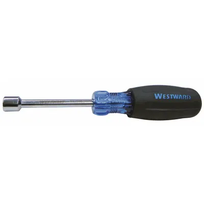 WESTWARD Hollow Round Shank Nut Driver: Straight, Metric, Without Magnetized Tip - Standard Nut Drivers