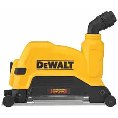 Dust collection accessory for angle grinders. Features an adjustable shoe for easy depth-of-cut adjustment. Used for dust control during grinding and cutting applications.