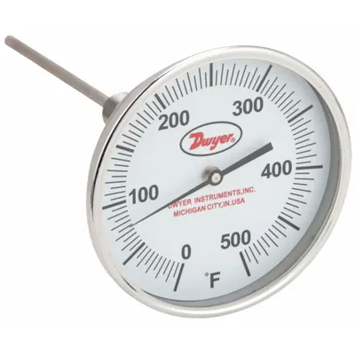 Dwyer Adjustable-Angle Glow-in-the-Dark Thread-Mount Dial Thermometer - Adjustable-Angle Glow-in-the-Dark Thread-Mount Dial Thermometers