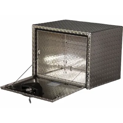 BUYERS PRODUCTS Single Drop-Down Door Box, Silver, Keyed - Single Drop-Down Door Boxes
