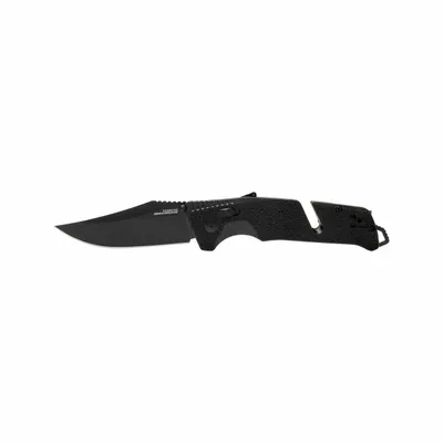 SOG Folding Utility Knife: 3 3/4 in Blade Lg, 5 1/4 in Closed Lg, 9 in Overall Lg - Assisted-Opening Folding Knives