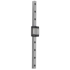 Stainless steel miniature carriage and rail assembly with 5.12 in rail length and one carriage. Designed for precision linear motion in compact automation, medical devices, and laboratory instruments where space is limited.