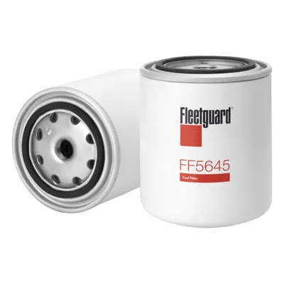 FLEETGUARD Fuel Filter: Spin-On, 4 9/16 in Overall Lg, 3 11/16 in Outside Dia - Spin-On Fuel Filters